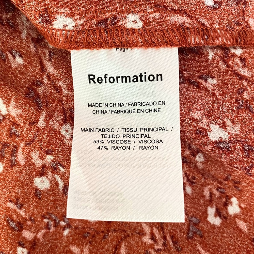 NEW Reformation Zoe Skirt Balsam 2 - Picture 8 of 9